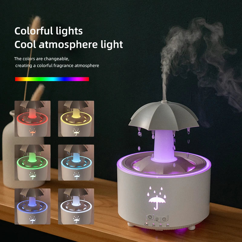 Rotating Umbrella Rain Drop Aroma Diffuser